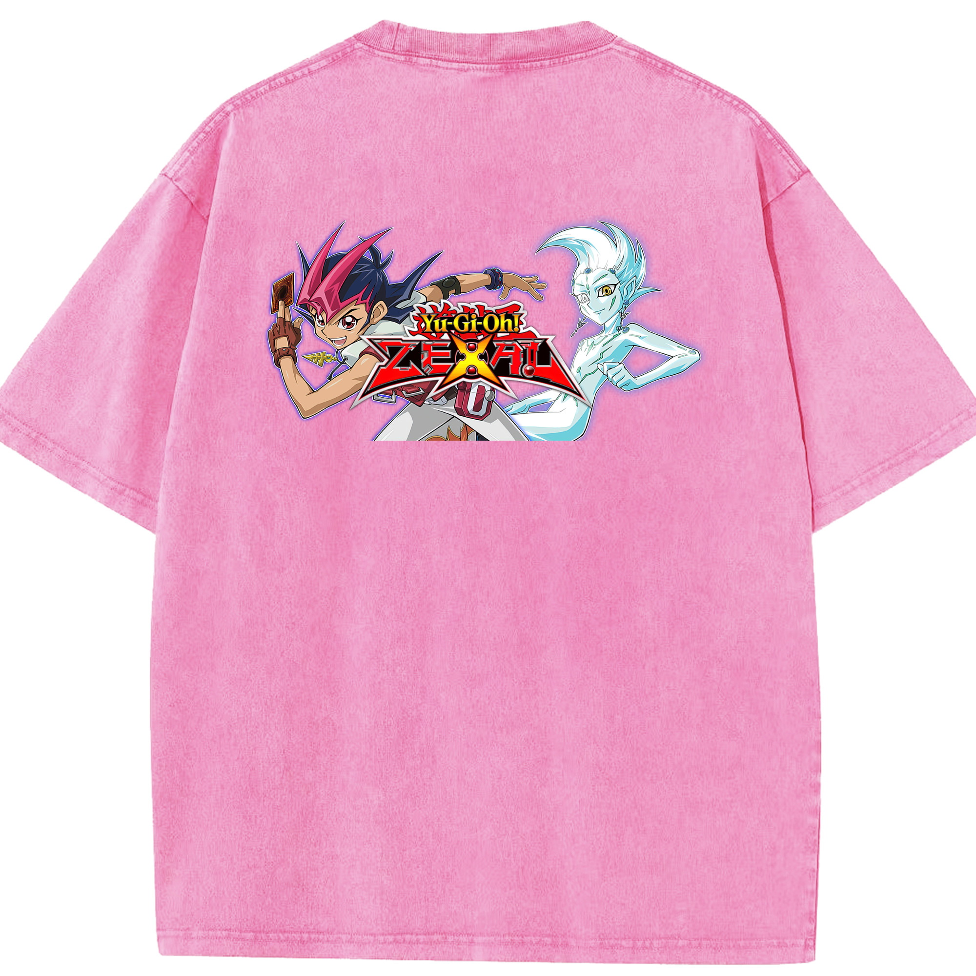 （画像用） 遊☆戯☆王 Yu-Gi-Oh! 綿100% ヴィンテージ風 半袖Tシャツ（背面プリント）